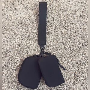 Black Crossbody Bag with Dual Pouches